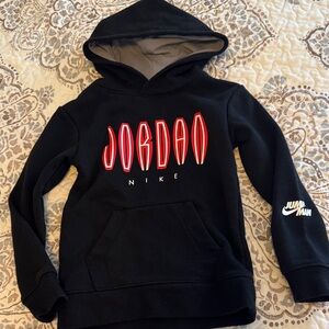Nike Kids Black and Red Jordan Hoodie